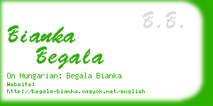 bianka begala business card